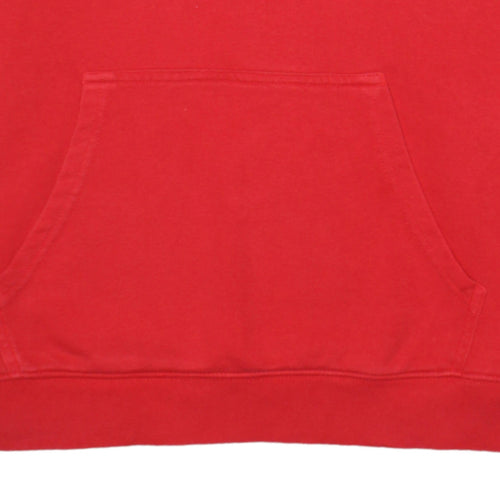 Champion Men's Red Pullover Hoodie Large Logo Sweatshirt