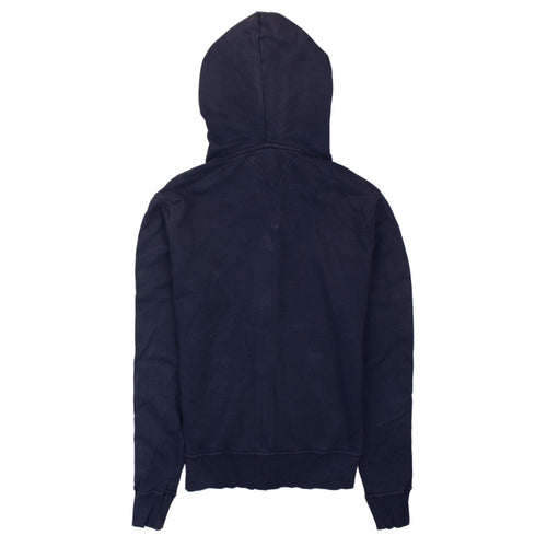 Tommy Hilfiger Men's Blue Full Zip Hoodie Size S Logo Trim