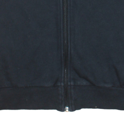 Adidas Womens Black & Grey Full Zip Hoodie Size L 16-18 Cotton Blend