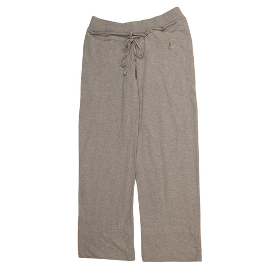 Nike Womens Grey Sweatpants L Straight Leg Drawstring Comfort Activewear