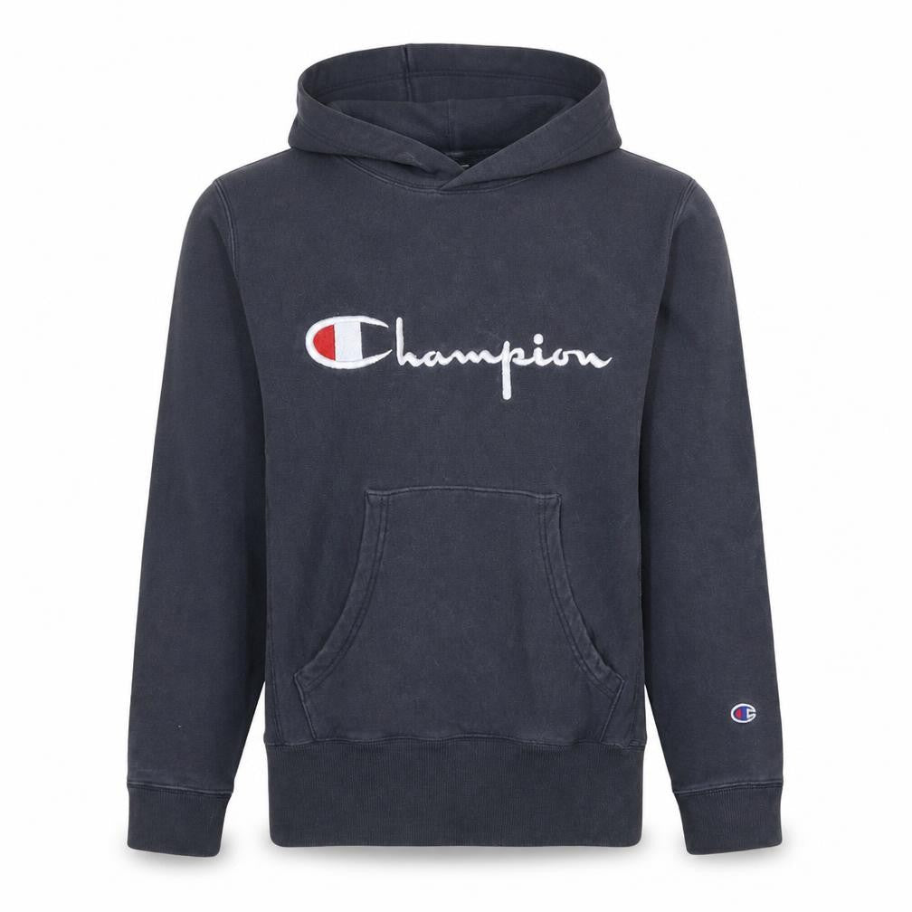 Champion Men's Blue Medium Pullover Hoodie Reverse Weave