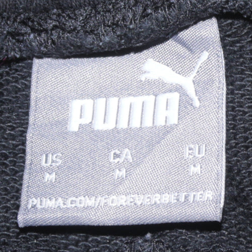 Puma Men's Black Jogger Sweatpants M Regular Fit Fleece