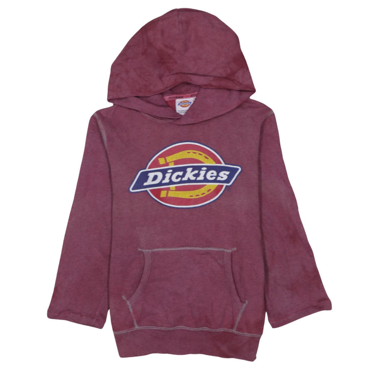 Dickies Women’s Maroon Pullover Hoodie M Cotton Logo Print