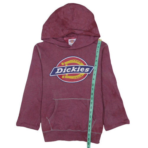 Dickies Women’s Maroon Pullover Hoodie M Cotton Logo Print