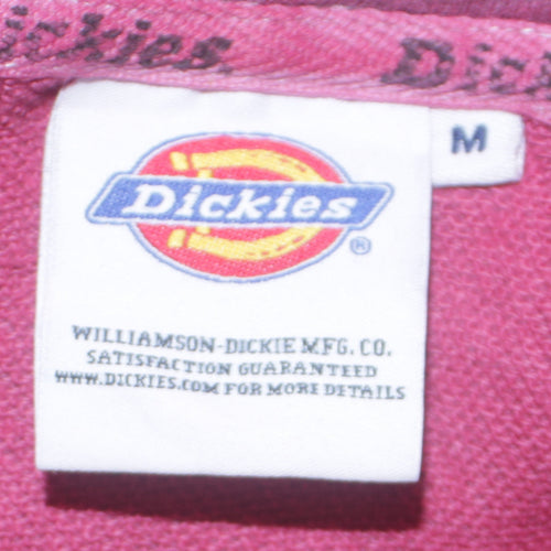 Dickies Women’s Maroon Pullover Hoodie M Cotton Logo Print