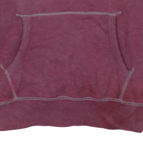 Dickies Women’s Maroon Pullover Hoodie M Cotton Logo Print