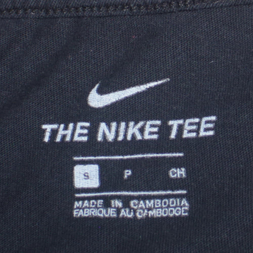 Nike Men's Black Small Logo Sports Crew Neck T-Shirt
