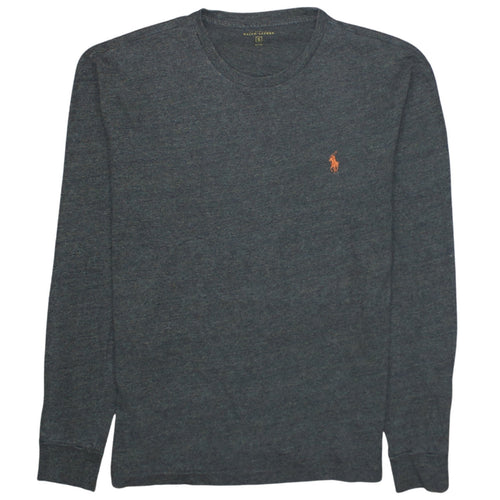 Ralph Lauren Men’s Grey Long Sleeve Crew Neck Cotton Top Size S