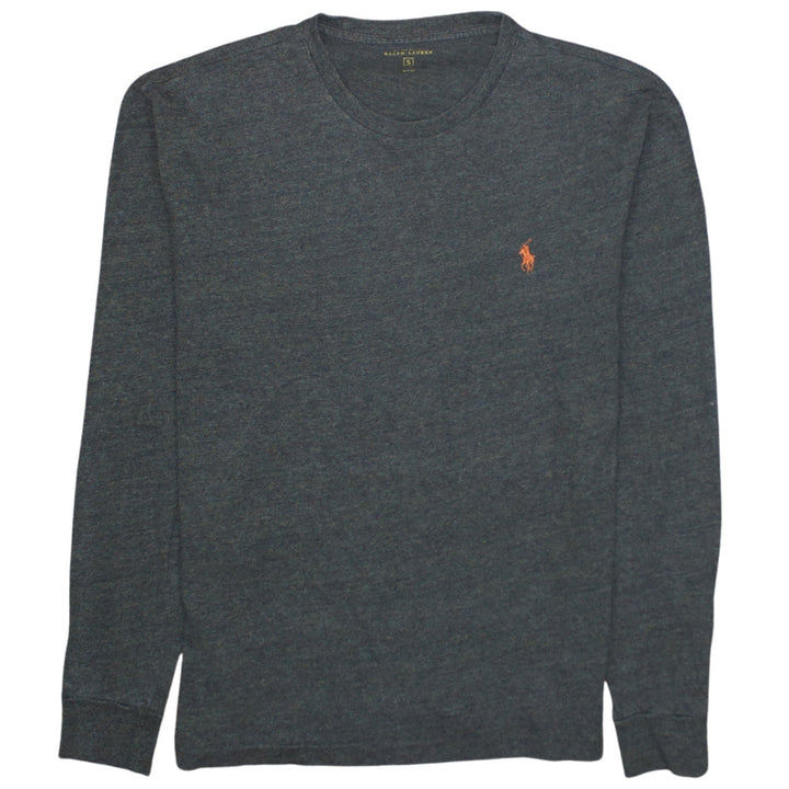Ralph Lauren Men’s Grey Long Sleeve Crew Neck Cotton Top Size S