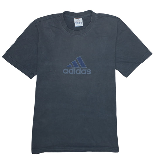 Adidas Men’s Black Cotton Short Sleeve Logo Sports T-Shirt Size S
