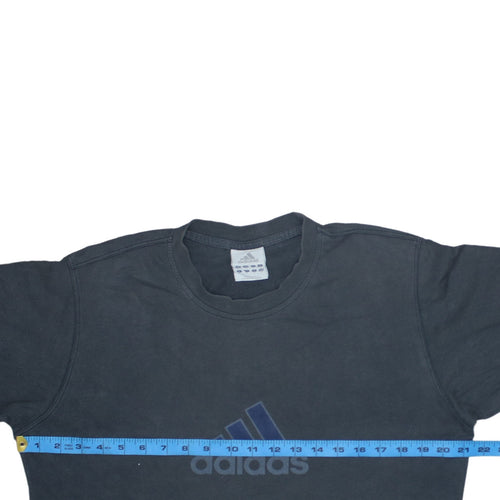 Adidas Men’s Black Cotton Short Sleeve Logo Sports T-Shirt Size S
