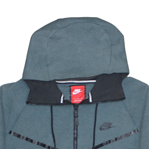 Nike Men's Green Full Zip Hoodie Size L Regular Fit