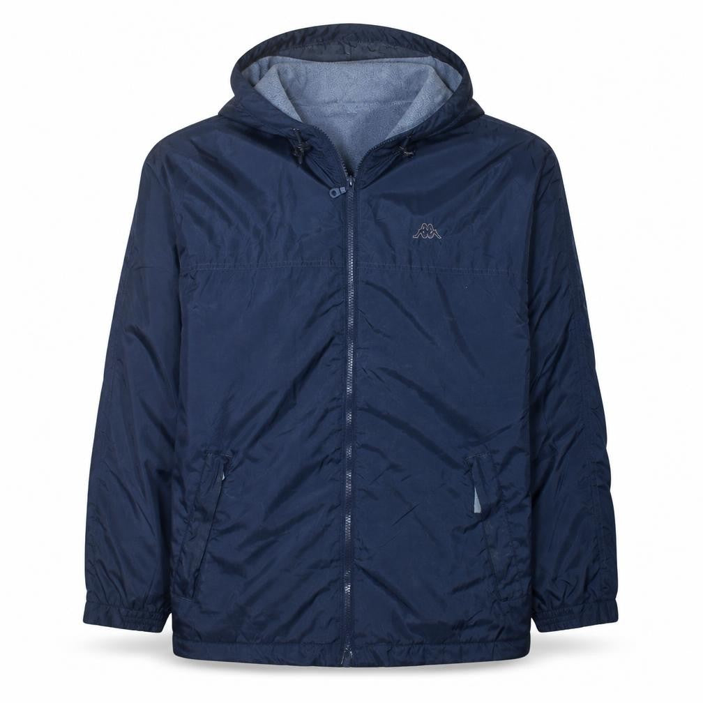 Kappa Men's Blue Hooded Windbreaker Jacket Size S Lightweight Casual