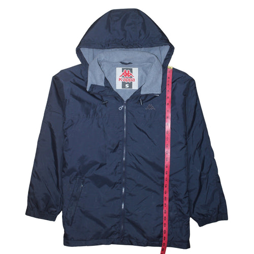 Kappa Men's Blue Hooded Windbreaker Jacket Size S Lightweight Casual