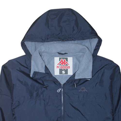 Kappa Men's Blue Hooded Windbreaker Jacket Size S Lightweight Casual