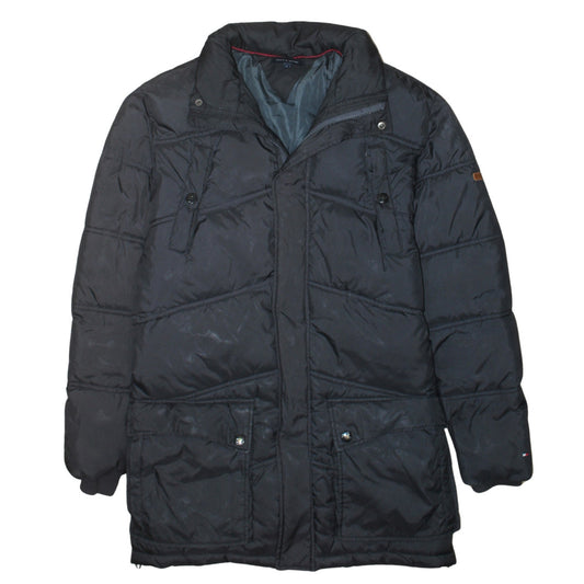Tommy Hilfiger Women's Black Size 16 Long Puffer Jacket