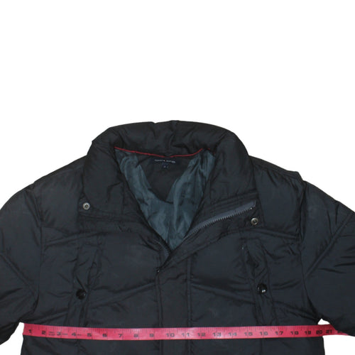 Tommy Hilfiger Women's Black Size 16 Long Puffer Jacket