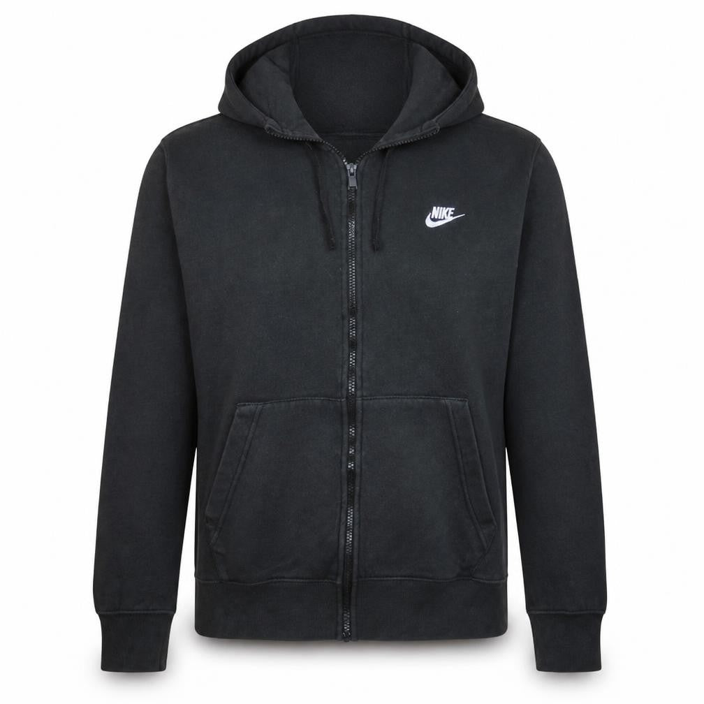 Front view of Nike Women's Black Full Zip Hoodie Sweatshirt, size L