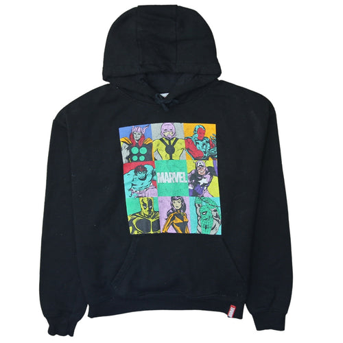 Primark Marvel Black Hoodie L 14/16 Women's Pullover Graphic Print Sweatshirt