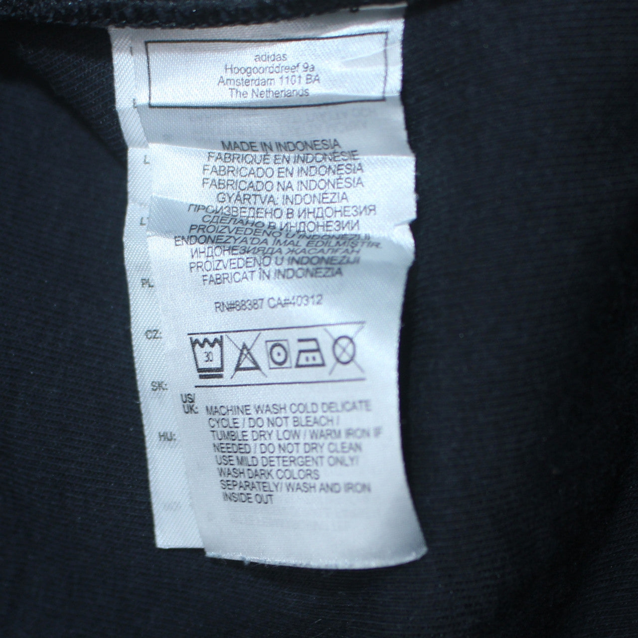 Adidas Womens Black Full Zip Hoodie Size 12 Hooded Sweatshirt