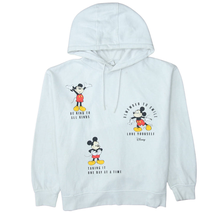 Disney Primark Womens White Mickey Mouse Pullover Hoodie Size M 12/14