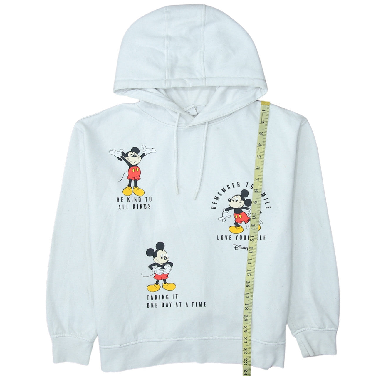 Disney Primark Womens White Mickey Mouse Pullover Hoodie Size M 12/14