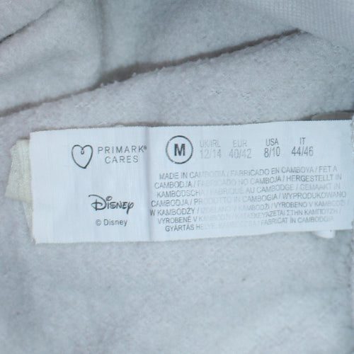Disney Primark Womens White Mickey Mouse Pullover Hoodie Size M 12/14