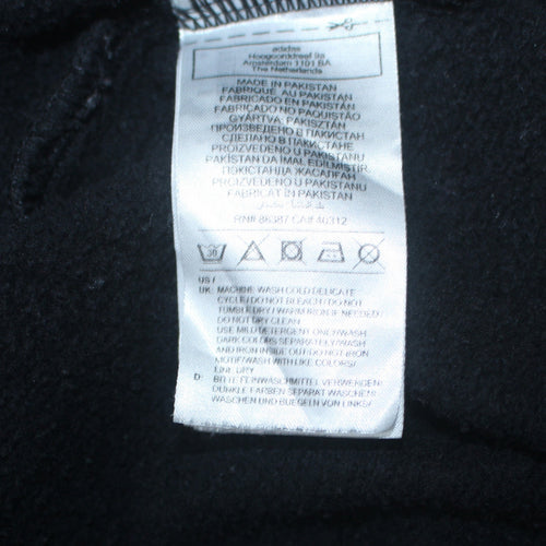 Adidas Mens Black XL Pullover Hoodie Fleece Regular Fit