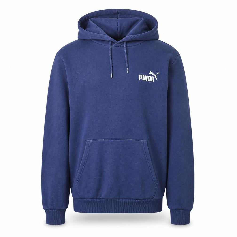 Puma Men's Blue Pullover Hoodie Small Sports Fleece Sweatshirt