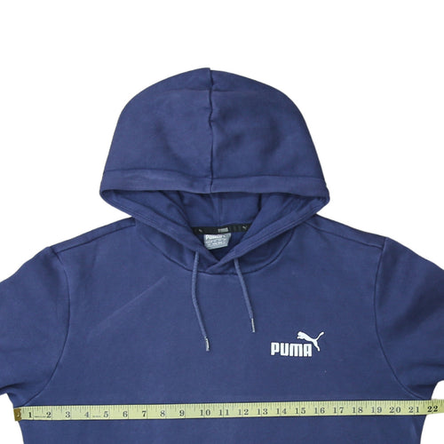 Puma Men's Blue Pullover Hoodie Small Sports Fleece Sweatshirt