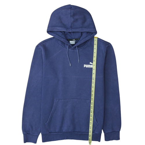 Puma Men's Blue Pullover Hoodie Small Sports Fleece Sweatshirt