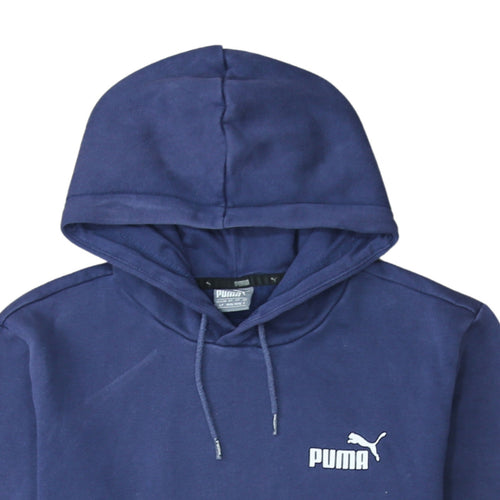 Puma Men's Blue Pullover Hoodie Small Sports Fleece Sweatshirt