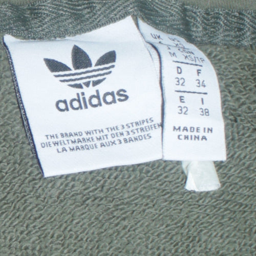 Adidas Womens Green Pullover Hoodie Size XS Casual Sportswear