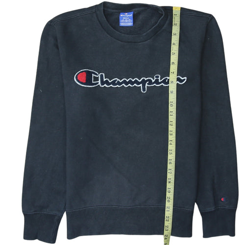 Champion Men's Black Small Pullover Sweatshirt Embroidered Logo