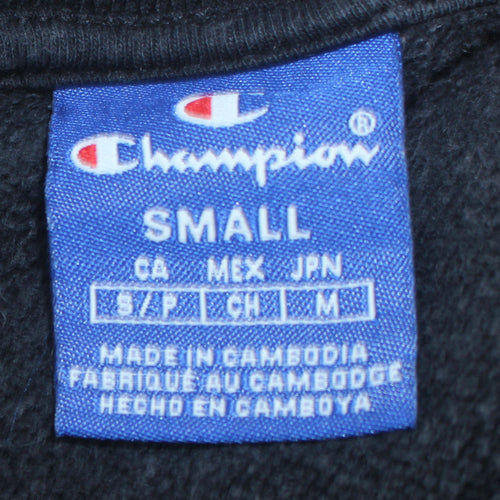 Champion Men's Black Small Pullover Sweatshirt Embroidered Logo