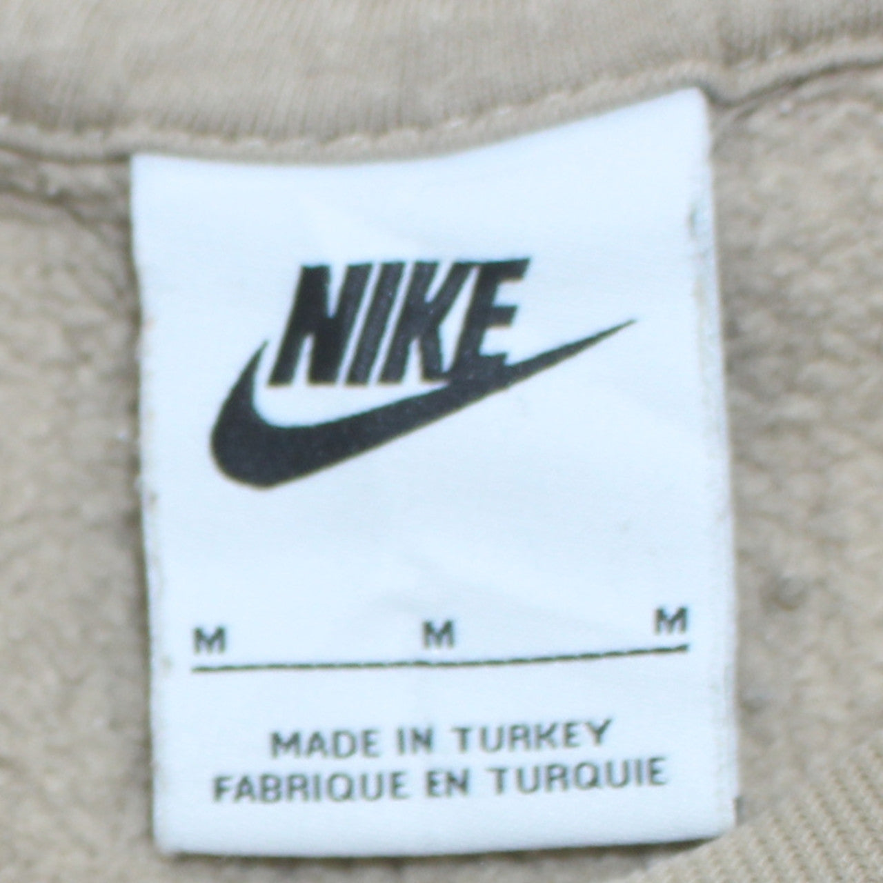 Nike Women’s Beige Crew Neck Pullover Sweatshirt M Logo Print