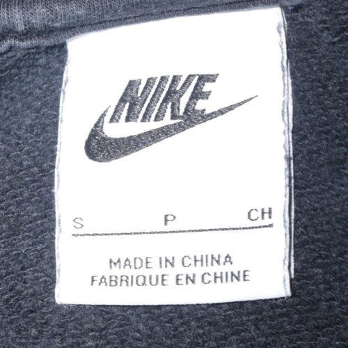 Nike Men Black Crew Neck Pullover Sweatshirt Size S Regular Fit