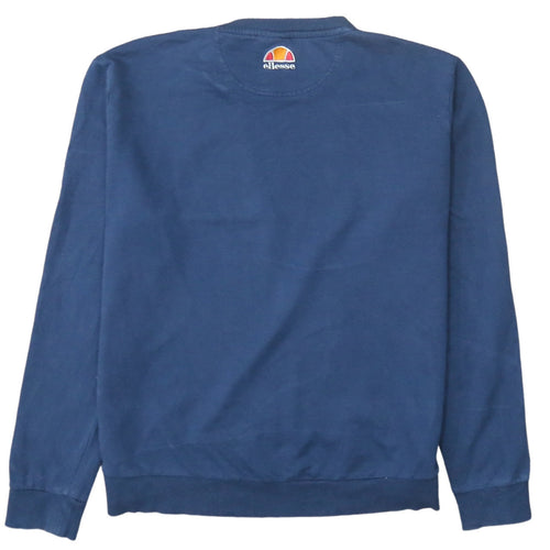 Ellesse Womens Blue Size 16 Pullover Sweatshirt Logo Crew Neck