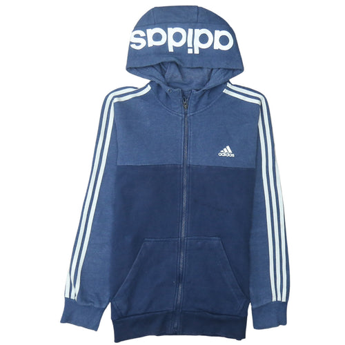 Adidas Men's Blue Full Zip Hoodie Size M Sportswear Jacket