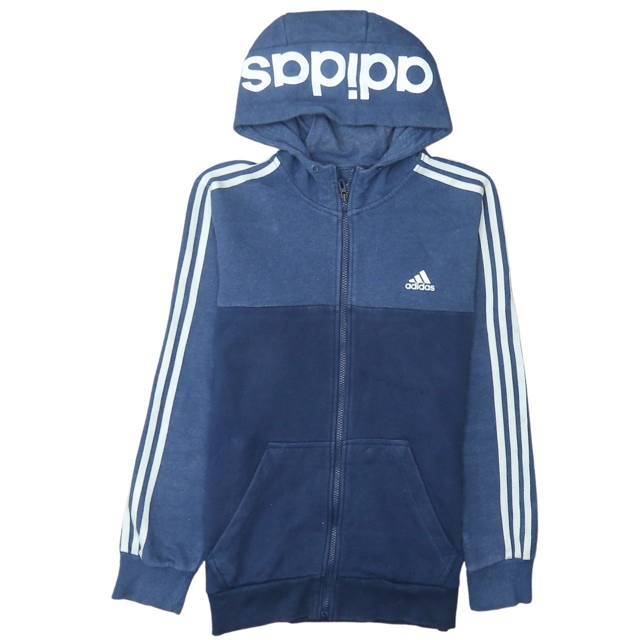 Adidas Men's Blue Full Zip Hoodie Size M Sportswear Jacket
