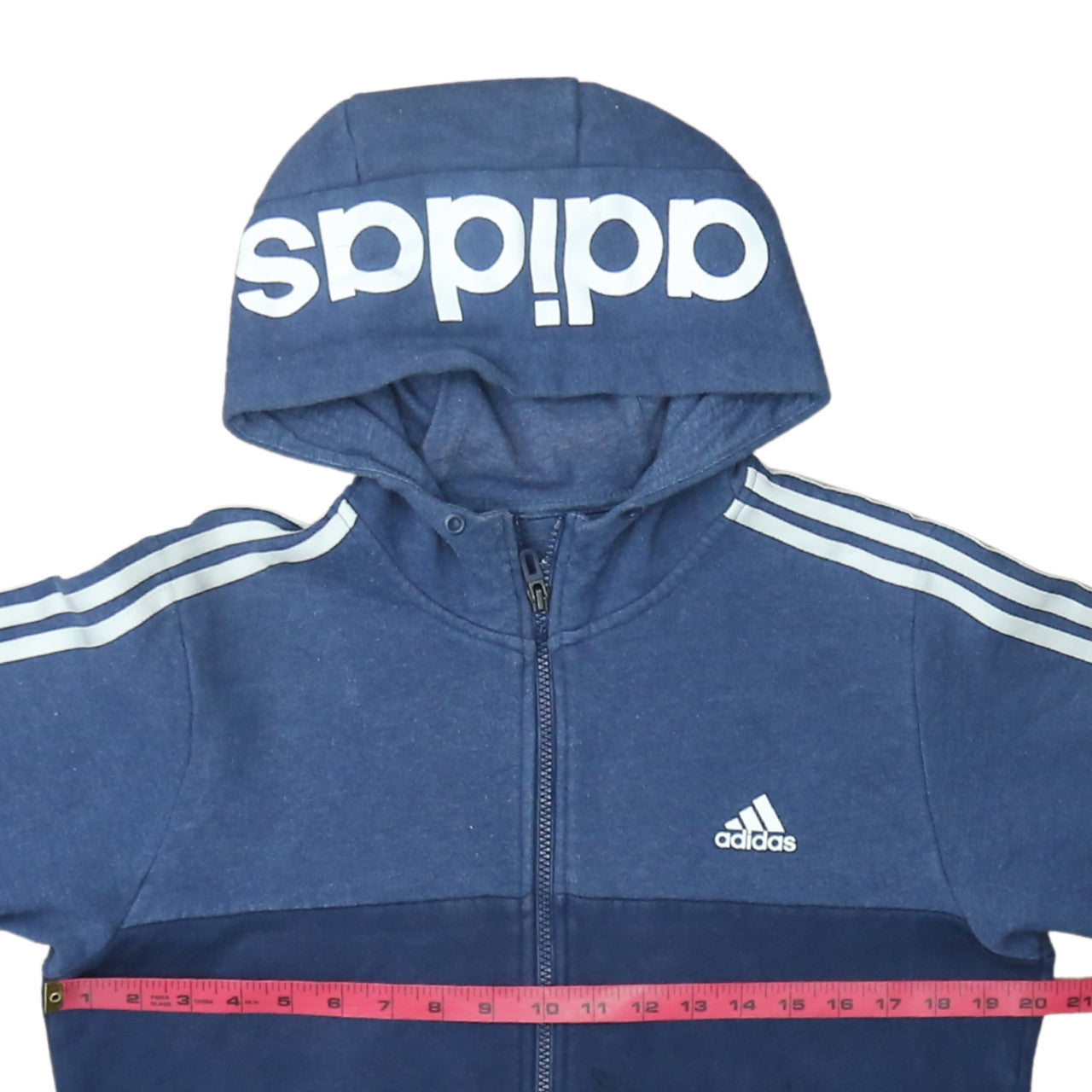 Adidas Men's Blue Full Zip Hoodie Size M Sportswear Jacket