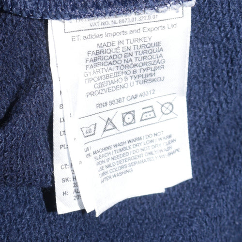 Adidas Men's Blue Full Zip Hoodie Size M Sportswear Jacket