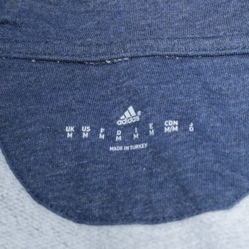 Adidas Men's Blue Full Zip Hoodie Size M Sportswear Jacket