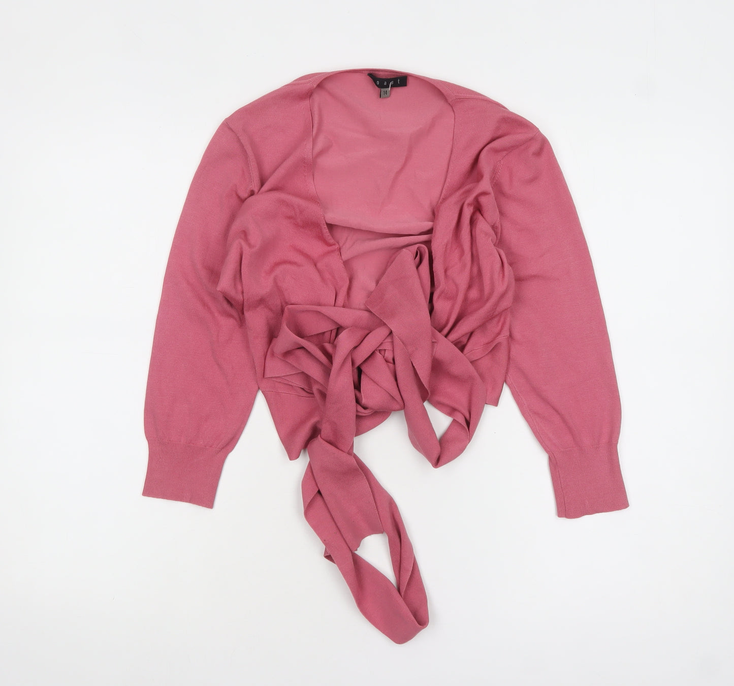Coast Women’s Pink Silk Blend Wrap Jumper Size 14 Long Sleeve