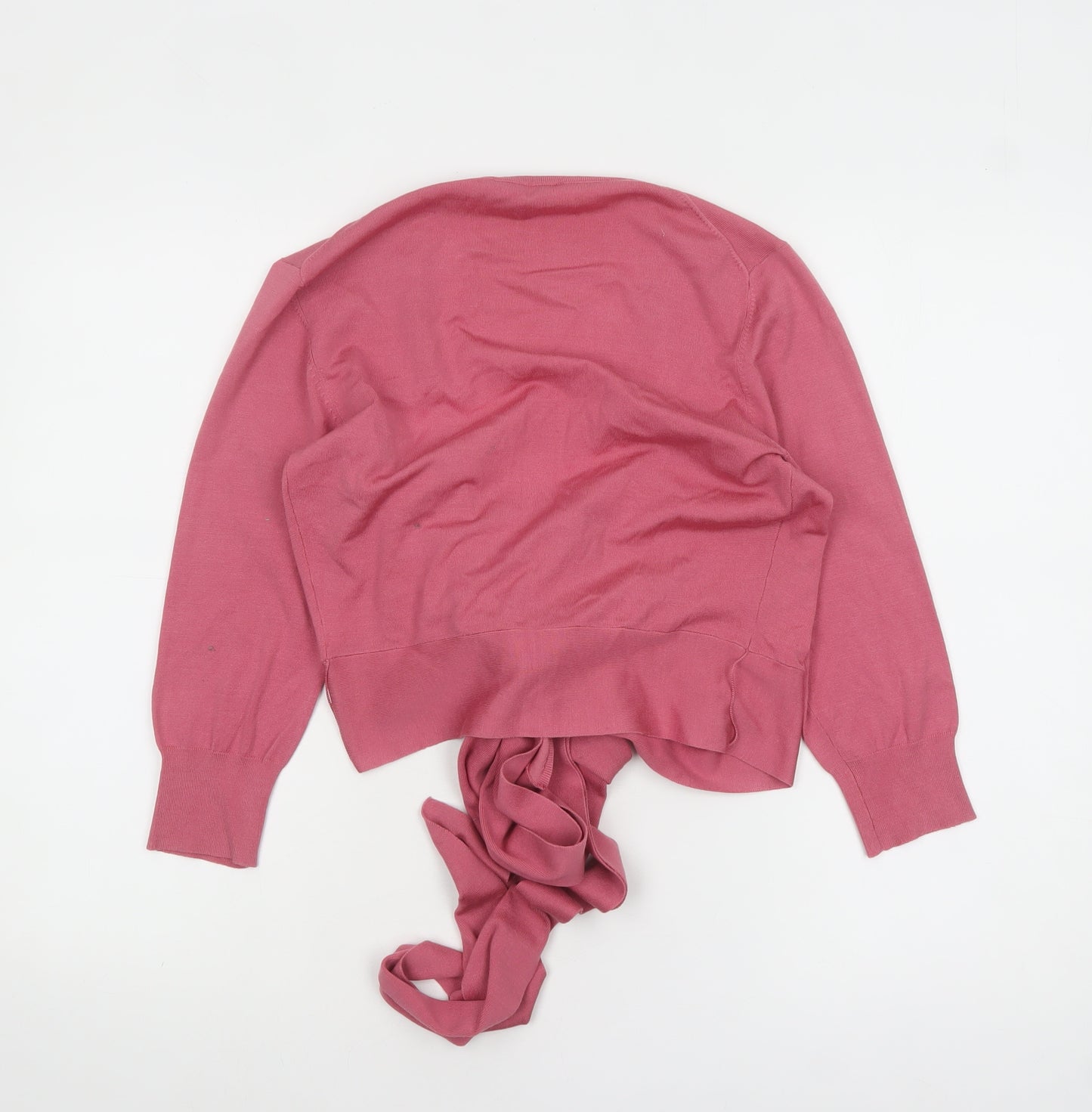 Coast Women’s Pink Silk Blend Wrap Jumper Size 14 Long Sleeve