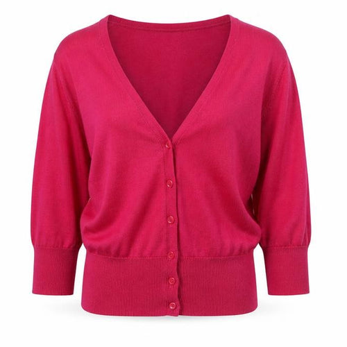 Hobbs Women's Pink Cotton V-Neck Cardigan Size 8