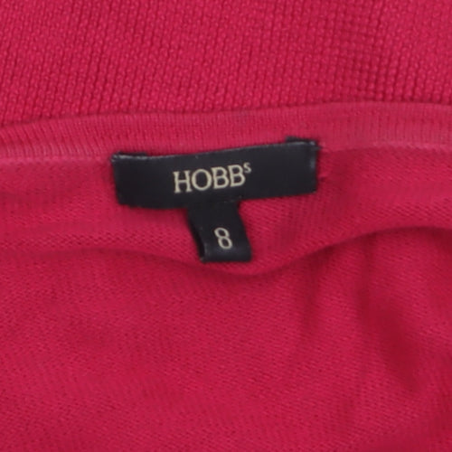 Hobbs Women's Pink Cotton V-Neck Cardigan Size 8