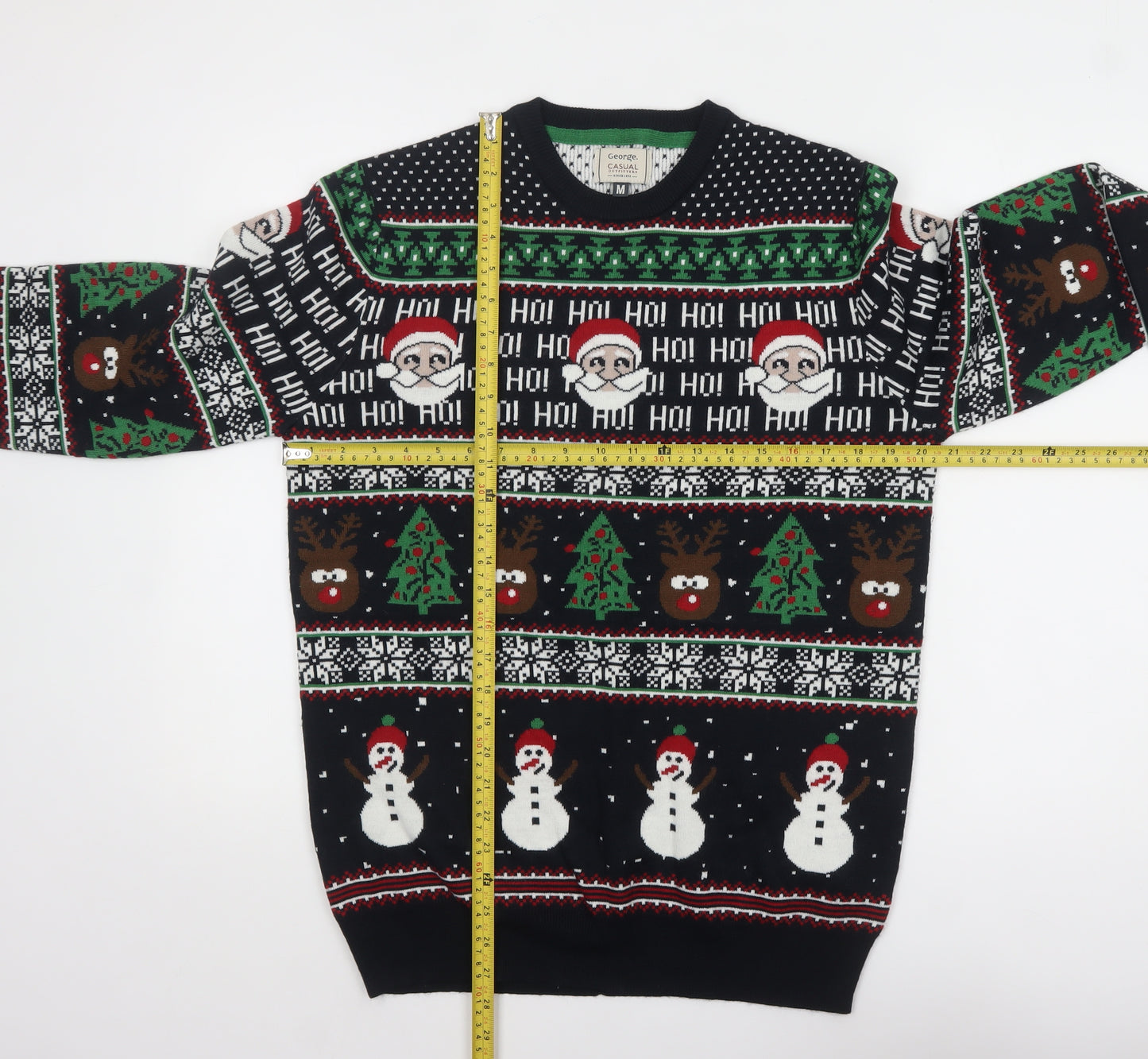 George Men's Multicoloured Christmas Pullover Jumper M