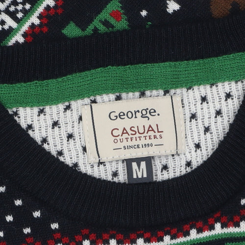 George Men's Multicoloured Christmas Pullover Jumper M