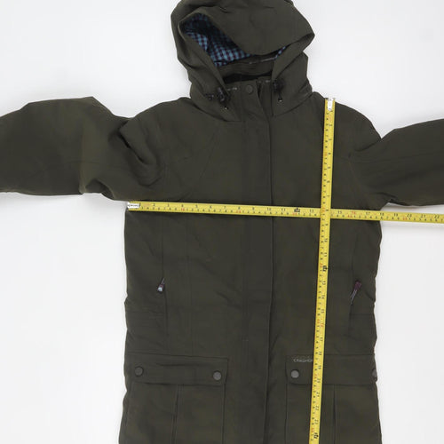 Craghoppers Women's Green Hooded Waterproof Parka Jacket Size 10
